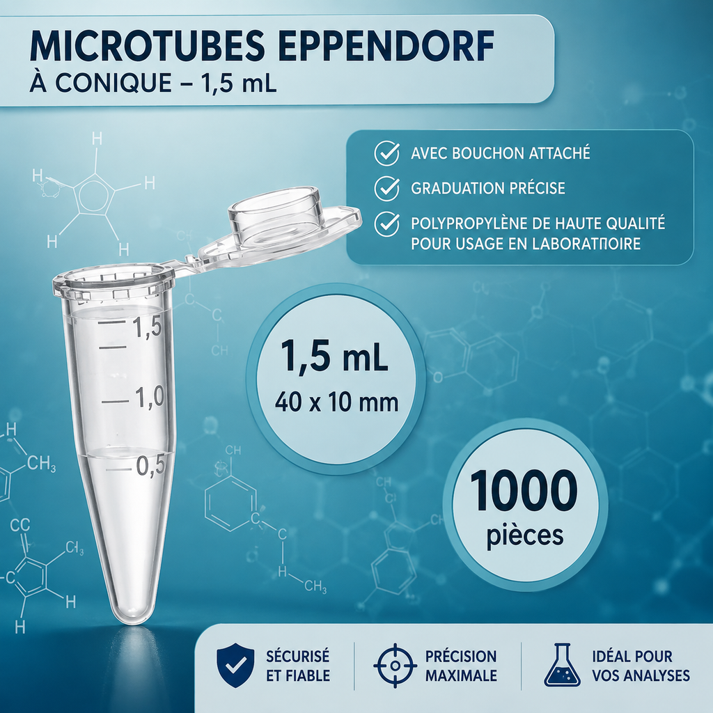 MICROTUBES  EPPENDORF ( 1000pcs ) 1,5mL OU 0,5mL