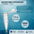 MICROTUBES  EPPENDORF ( 1000pcs ) 1,5mL OU 0,5mL